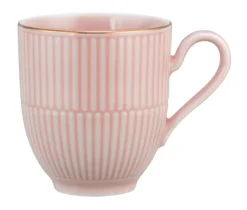 Amina Becher mit Henkel 0,35 l rosé/Goldrand