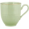 Amina Becher mit Henkel 0,35 l seladon/Goldrand