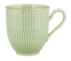 Amina Becher mit Henkel 0,35 l seladon/Goldrand