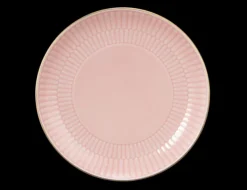 Amina Brotteller rund 16 cm rosé/Goldrand