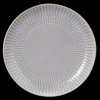 Amina Brotteller rund 16 cm silbergrau/Goldrand