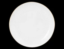 Amina Brotteller rund 16 cm weiß/Goldrand