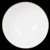 Amina Café au lait Schale 13 cm/0,50 l weiß/Goldrand