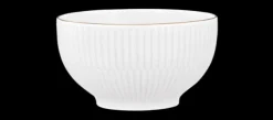 Amina Café au lait Schale 13 cm/0,50 l weiß/Goldrand