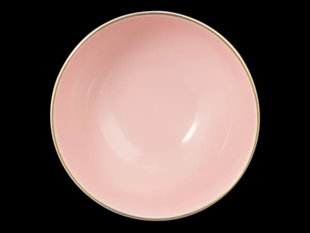 Amina Cappuccinoschale 11,5 cm/0,40 l rosé/Goldrand