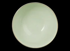 Amina Cappuccinoschale 11,5 cm/0,40 l seladon/Goldrand