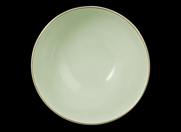 Amina Cappuccinoschale 11,5 cm/0,40 l seladon/Goldrand