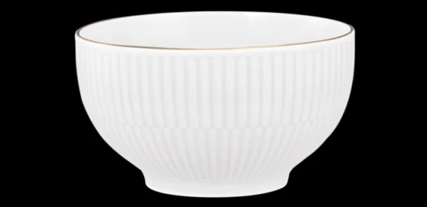 Amina Cappuccinoschale 11,5 cm/0,40 l weiß/Goldrand