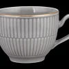 Amina Kaffeeobertasse 0,25 l silbergrau/Goldrand