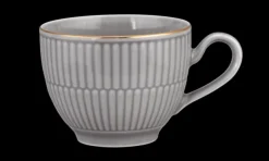 Amina Kaffeeobertasse 0,25 l silbergrau/Goldrand