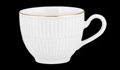 Amina Kaffeeobertasse 0,25 l weiß/Goldrand