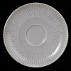 Amina Kombi-Untertasse groß 16 cm silbergrau/Goldrand