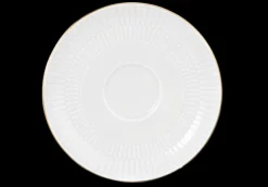 Amina Kombi-Untertasse groß 16 cm weiß/Goldrand