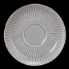 Amina Kombi-Untertasse klein 12 cm silbergrau/Goldrand