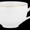 Amina Milchkaffeeobertasse 0,35 l weiß/Goldrand