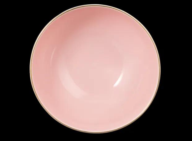 Amina Müslischale 15 cm rosé/Goldrand