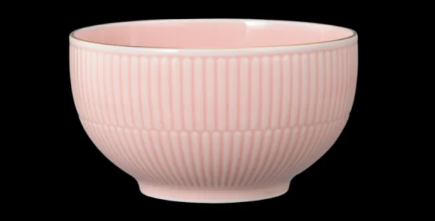 Amina Müslischale 15 cm rosé/Goldrand
