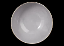 Amina Müslischale 15 cm silbergrau/Goldrand