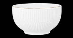Amina Müslischale 15 cm weiß/Goldrand
