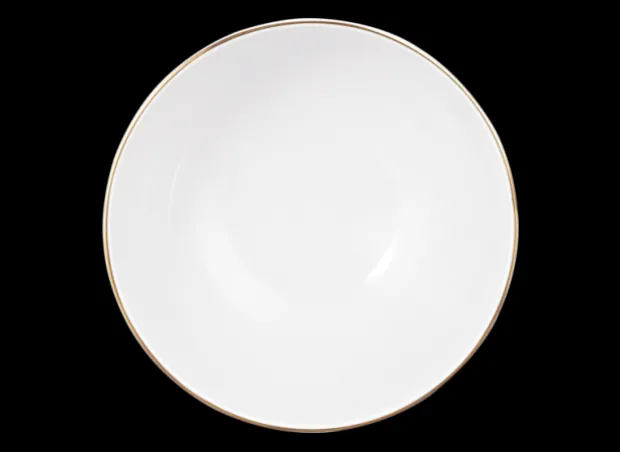 Amina Müslischale 15 cm weiß/Goldrand