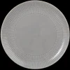 Amina Speiseteller rund 27,5 cm silbergrau/Goldrand