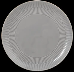 Amina Speiseteller rund 27,5 cm silbergrau/Goldrand