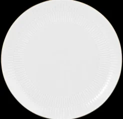 Amina Speiseteller rund 27,5 cm weiß/Goldrand