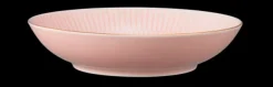 Amina Suppenteller rund 21 cm rosé/Goldrand