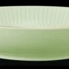Amina Suppenteller rund 21 cm seladon/Goldrand