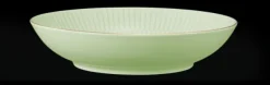 Amina Suppenteller rund 21 cm seladon/Goldrand