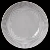 Amina Suppenteller rund 21 cm silbergrau/Goldrand