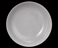 Amina Suppenteller rund 21 cm silbergrau/Goldrand