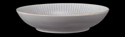 Amina Suppenteller rund 21 cm silbergrau/Goldrand