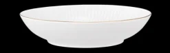 Amina Suppenteller rund 21 cm weiß/Goldrand