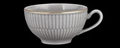 Amina Teeobertasse 0,22 l silbergrau/Goldrand