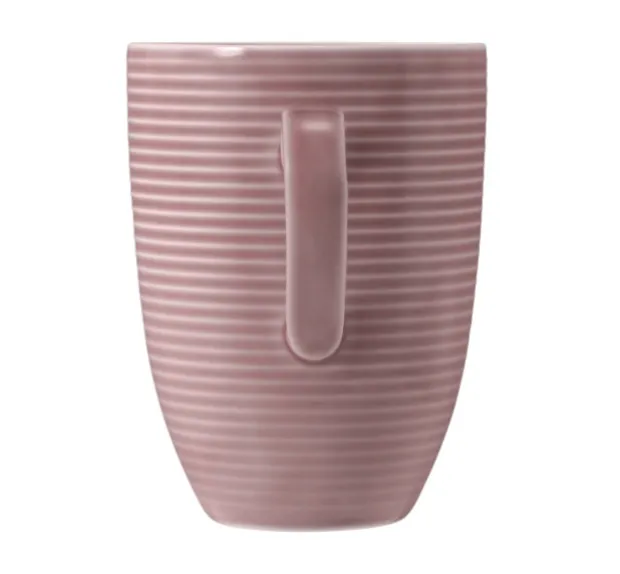 Beat Becher mit Henkel 0,35 l mit Relief Altrosa