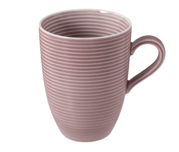 Beat Becher mit Henkel 0,35 l mit Relief Altrosa
