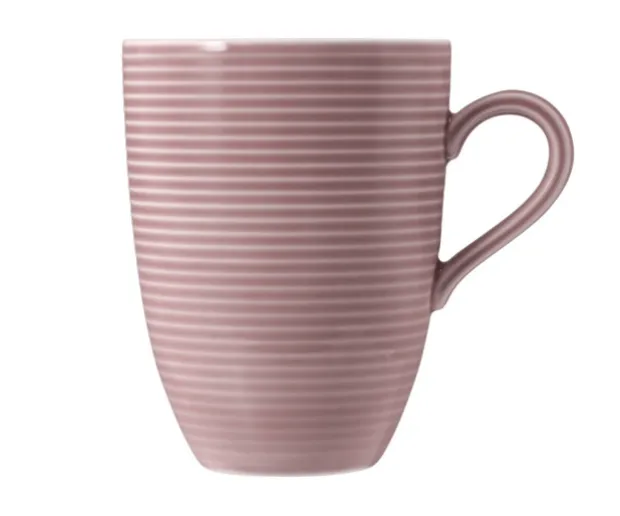 Beat Becher mit Henkel 0,35 l mit Relief Altrosa