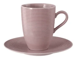Beat Becher mit Henkel 0,35 l mit Relief Altrosa