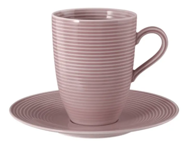 Beat Becher mit Henkel 0,35 l mit Relief Altrosa