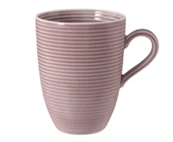 Beat Becher mit Henkel 0,35 l mit Relief Altrosa