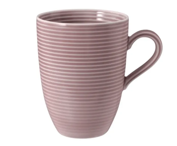 Beat Becher mit Henkel 0,35 l mit Relief Altrosa