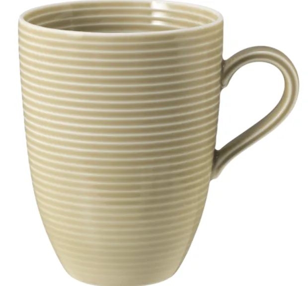 Beat Becher mit Henkel 0,35 l mit Relief Sandbeige