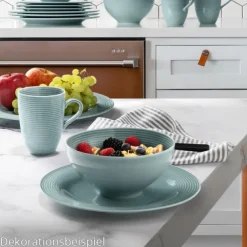 Beat Frühstücksteller rund 23 cm Color Glaze Arktisblau