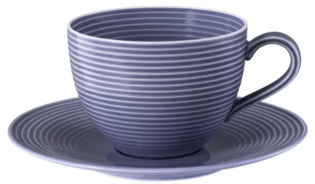 Beat Milchkaffeeobertasse 0,35 l mit Relief Fliederblau