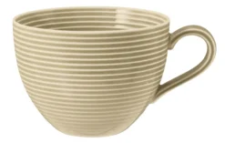 Beat Milchkaffeeobertasse 0,35 l mit Relief Sandbeige