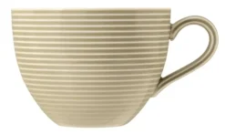 Beat Milchkaffeeobertasse 0,35 l mit Relief Sandbeige