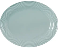 Beat Servierplatte oval 35x28 cm Color Glaze Arktisblau