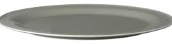 Beat Servierplatte oval 35x28 cm Color Glaze Perlgrau