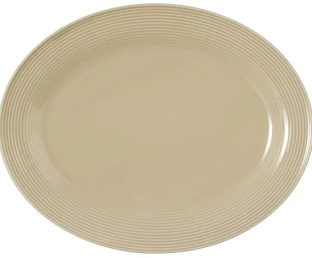 Beat Servierplatte oval 35x28 cm Color Glaze Sandbeige